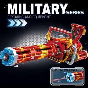 The prime AK 47 building block gun can fire boys to assemble the Barrett sniper rifle to assemble children's puzzles