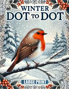 Winter Dot to Dot Book: Large Print Dot-to-Dots Puzzles For Adults and Seniors | Christmas Winter Season