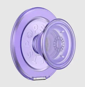 Translucent Dusty Purple MagSafe Kick-Out Cellphone Grip & Stand, Magnetic Popsocket with Magsafe Mount Functionality, Phone Holder for iPhone, Mobile Tech Accessory