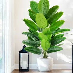 65-90-120cm (47.2in) Artificial Tropical Palm Tree Fake Banana Plant Leaves Real Touch Strelitzia Plastic Plant for Home Garden Artificial Plants