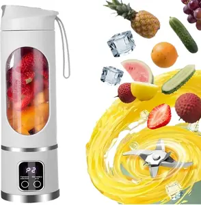 Digital Display Juicer-Smart LED Display, Diet-Friendly Portable Multimode Blender Personal Electric USB 500ML Portable juicer Shakes and Smoothies Blender Small Blenders Mixing