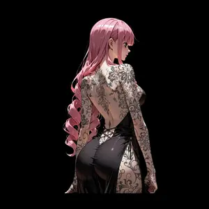 Mitsuri Waifu Tattoo Sticker, Demond Slayer Waifu Decal, Gift For Anime Fans