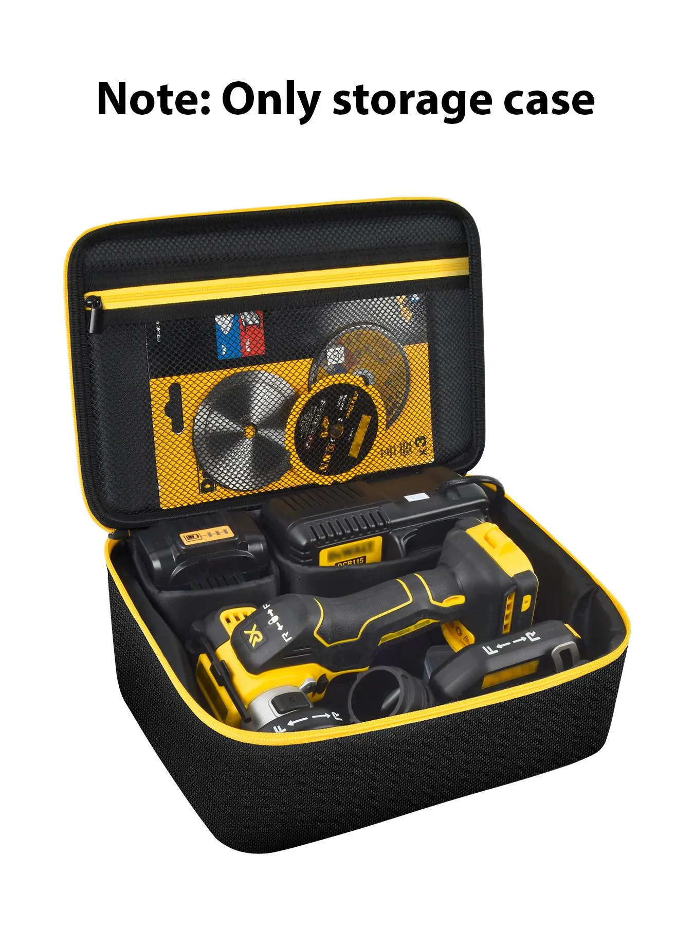 Storage Case Compatible with DEWALT 20V MAX Cut-Off Tool 3-in-1 Brushless (DCS438B), Carrying Holder for Charger, Batteries, Cutting Wheel, and Other Accessories, Power Tool Storage Organizer, Tool Storage Organiser