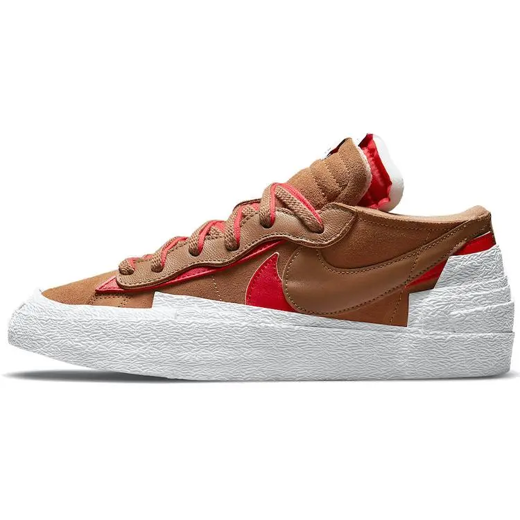 Nike X Sacai Blazer Low British Tan' Durable Non-slip Skate Shoes Unisex DD1877-200