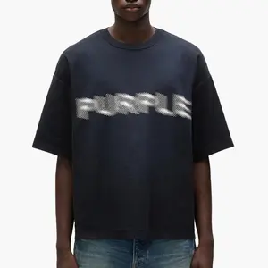 Purple Wordmark Echo Logo Icon Graphic Design Shirt, POD Cotton Gildan Made In USA Shirt, Hip Hop Street Style Local Brand Outfit, Tee - Sweater - Hoodie Collection