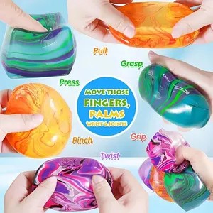 1 Set Squishy Ball Taba Octopus Toy Kit, Fufu Toy Set, Includes 8 Toys, Sensory Stress Relief Fidget Toys, Cute Sensory Playset