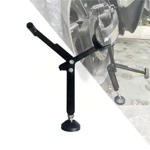Motorcycle Foldable Lift Support Stand, Adjustable Rack, Stable Motorcycle Crane Frame with Upgraded Handlebars