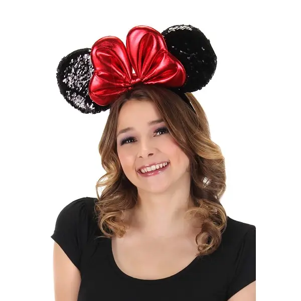 Disney Minnie Sequin Ears Headband, Polyester, Unisex