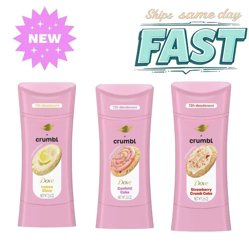Dove Crumbl Deodorant Stick Crumbl Lemon Glaze, Confetti Cake