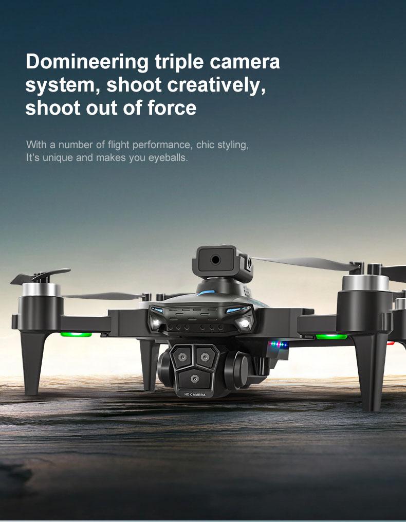 Drone with Camera, HD FPV Foldable Drone for Kids, Adults and Beginners, Brushless Motor RC Quadcopter with Stable Hover, Gesture Selfie, Waypoint Flight, 3D Flips, One Key Start, Includes 2 Batteries optical flow obstacle avoidance