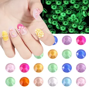 1000PCS/Bag Luminous Glow In The Dark Colorful Resin Rhinestones Flatback For DIY Crafts Nail Art Clothing Cup Decoration Accessories