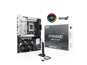 ASUS PRIME Z890-P WIFI Z890 LGA 1851 ATX motherboard, Intel® Core™ Ultra Series 2 Ready, Advanced AI PC-ready, 14+1+1+2 power stage, DDR5, PCIe® 5.0, Thunderbolt™ 4 USB Type-C®, 4x M.2, Wi-Fi 7, 2.5Gb