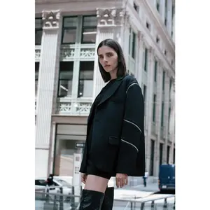 Black Glamour Oversized Blazer