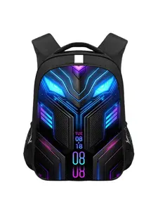 Cyberpunk Mechanical Print Large Capacity Backpack, Multi-Pocket Outdoor Hiking Camping Sport Bag, Lightweight Casual Men's Shoulder Bag