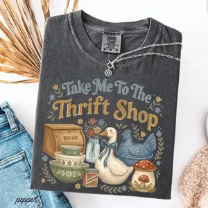 Take Me To The Thrift Shop Sweatshirt, Vintage Thrifting Graphic Sweater, Thrifting Shirt