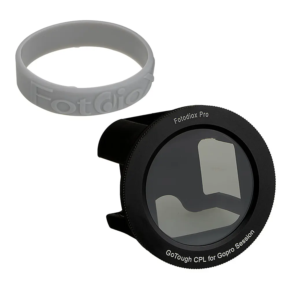 Fotodiox GoTough Slide-On/Off Silicone Sliding Mount with Resistance, Resin Circular Polarizer (CPL) Filter, Photography Camera Accessory for GoPro HERO & HERO5 Session Cameras, Accessories, Lens