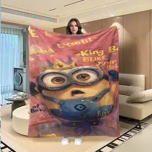 Stitch Bobble Slogan Print Fluffy Blanket, Lightweight Soft Plush Throw, Perfect for Bed Sofa Gift Camping Travel, Cozy All-Season Accessory