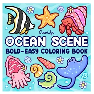 Ocean Scene: Coloring Book for Adults and Kids, Bold and Easy Designs for Relaxation with Sea Life (Bold & Easy Coloring)