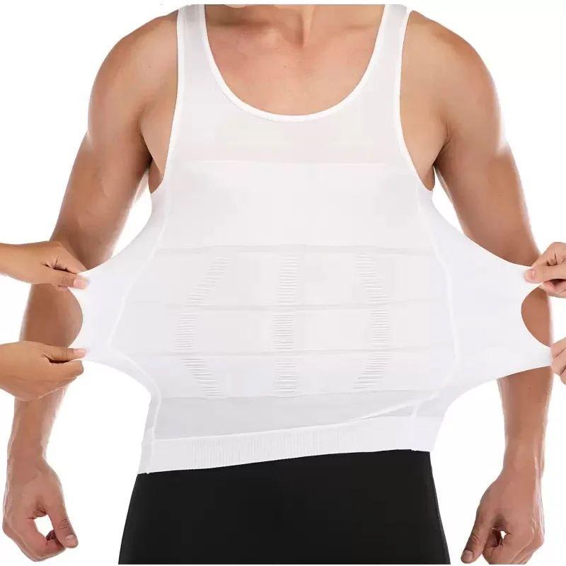 Men Body Shaper Vest Gynecomastia Compression Shirts Tummy Control Shapewear Moobs Undershirt Body Shaper