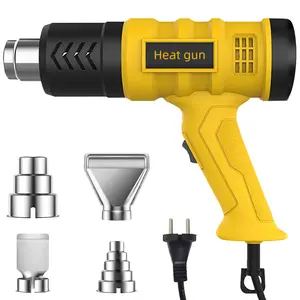 LCD Heat Gun, Heavy Duty Fast Heating Hot Air Gun Kit Dual-temperature Setting, Hot Heat Gun with Overheat Protection, with 63inch Cord & Reflector Nozzle for Crafting, Vinyl Wrap, Embossing, Shrink Tubing/Wrapping, Auto Body Work,Epoxy Resin,Crafts