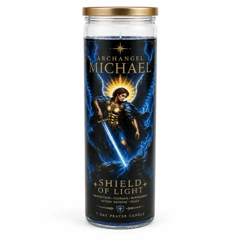 Archangel Michael 7 Day Prayer Candle | Protection, Courage, Peace & Spiritual Defense