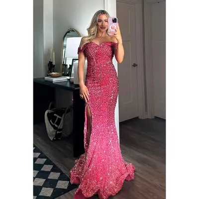 Pastel Ombre Sequin Dress Women - TikTok Shop