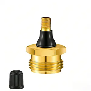 Heavy Duty Brass RV Blow Out Plug, Winterization Schrader Valve Adapter, Air Hose Compatible Water Line Blowout Tool, Antifreeze Accessory for Campers, Motorhomes & Travel Trailers