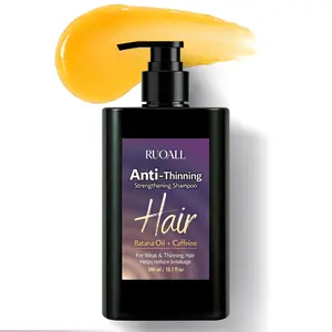 RUOALL Shampoo Anti-Thinning Strengthening Formula with Batana Oil, Caffeine, Biotin & Panthenol for Weak & Thinning-Looking Hair, Daily Hair Care for Men & Women, 10.1 Fl Oz