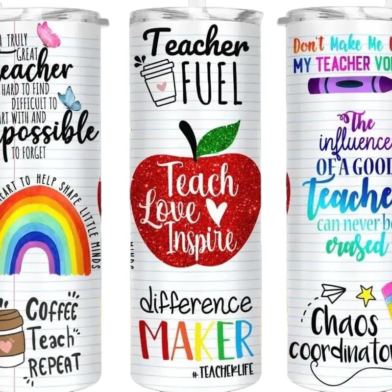 Teacher tumbler 20 oz Bottle Drinkware