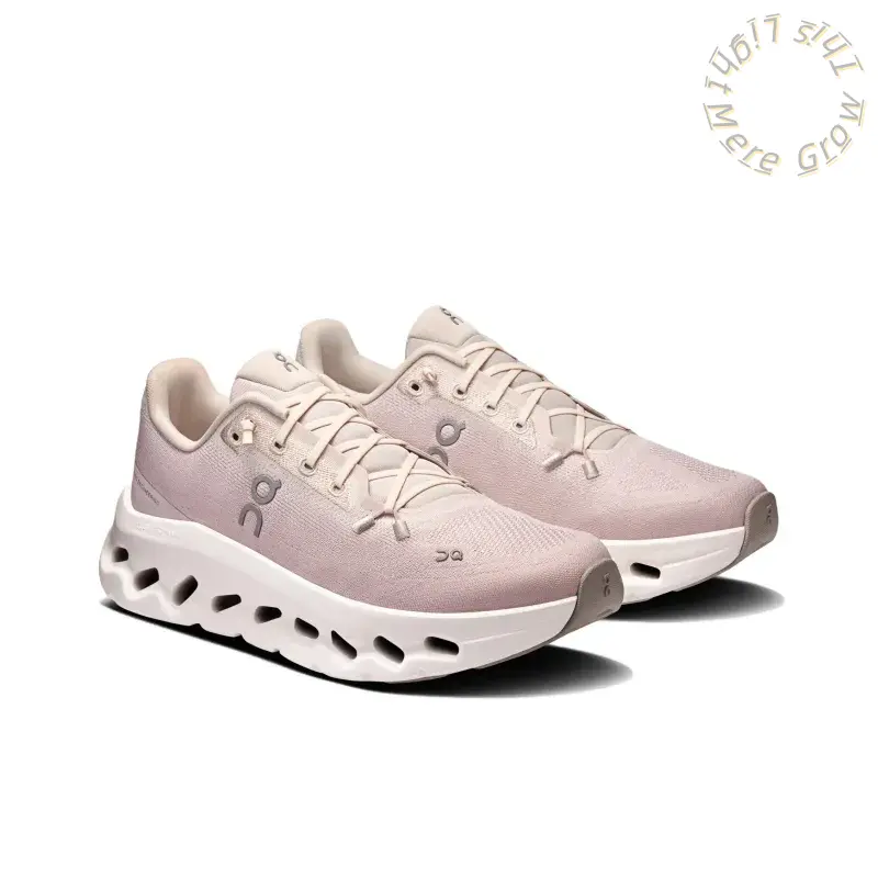 Soft Light Pink Breathable Knit Mesh Athletic Shoes Hollow Cut Cushion Platform Foam Sole Anti Slip Daily Walking Casual Workout Sport Trainers Unisex Adult Footwear