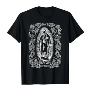 Youth Adult Virgin Mary Our Lady of Guadalupe Oversized gift boy clothing Shirts for Men Women Crewneck T-Shirt Sweatshirt Comfort Cotton
