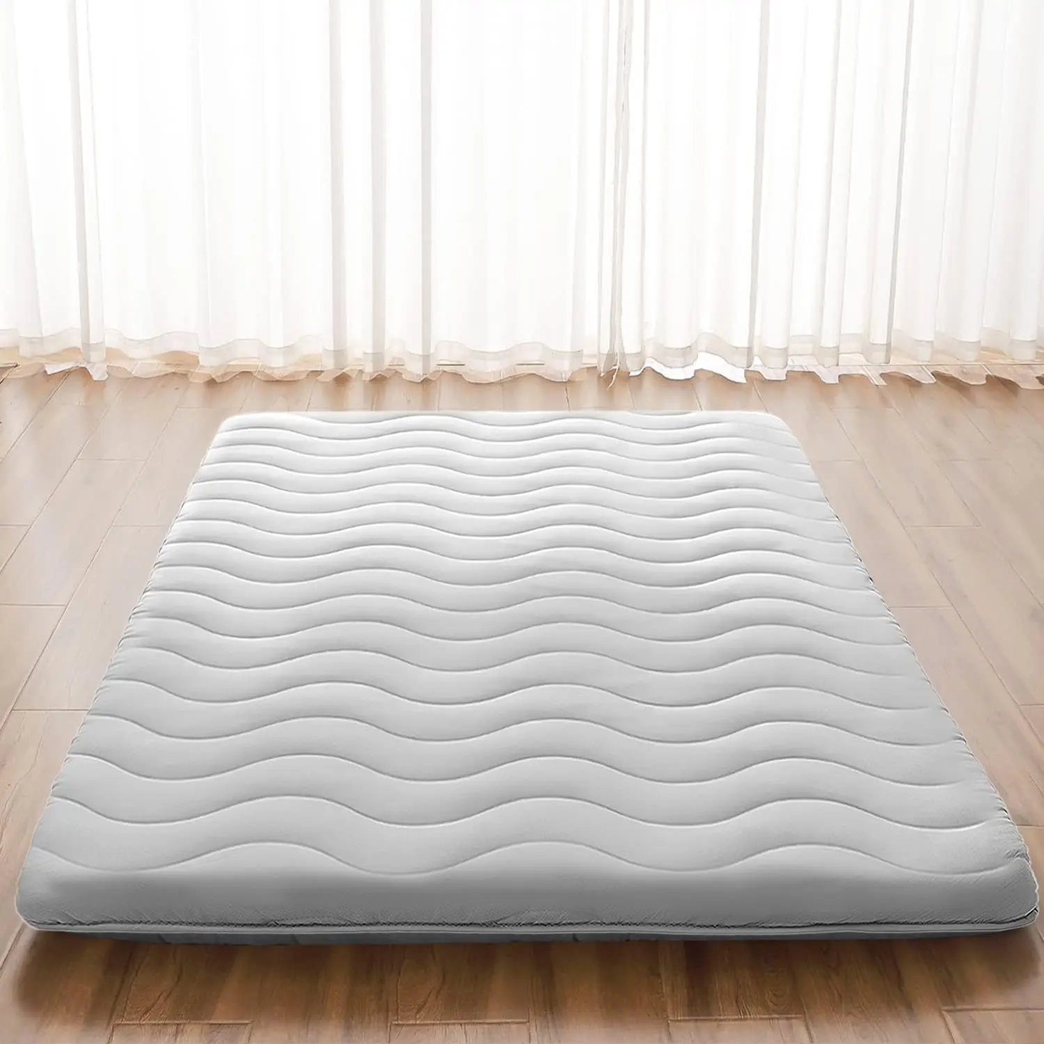 Floor Mattress,  High Density Comfortable , 4" Thicken Foldable Mattress Tatami Mat Sleeping Pad, Ideal for Comfort and Support,  Floor Lounger Pillow Bed Sofa (