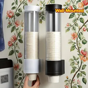 [Wall Mounted Cup Holder] Wall Mounted Plastic Cup Holder |   No-Punch Disposable Cup Picker with No Trace Sticker |   Living Room Office Hospital Use