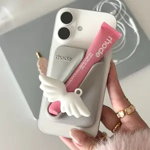 [Full set] Rhode Magnetic SNAP-ON with Lip Gloss Holder for iPhone 17 16 15 14 13 12 11 Pro Max Plus Toast Espresso Ribbon Cover