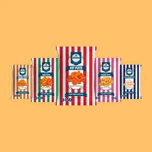 Grandpapa's Snack Mixed Variety 5 Pack Crunchy Baked Puffs Not Fried Gluten Free Snack Chips with Regular Cheese, Pizza, White Cheddar, Cinnamon Churro, Hot Puffs