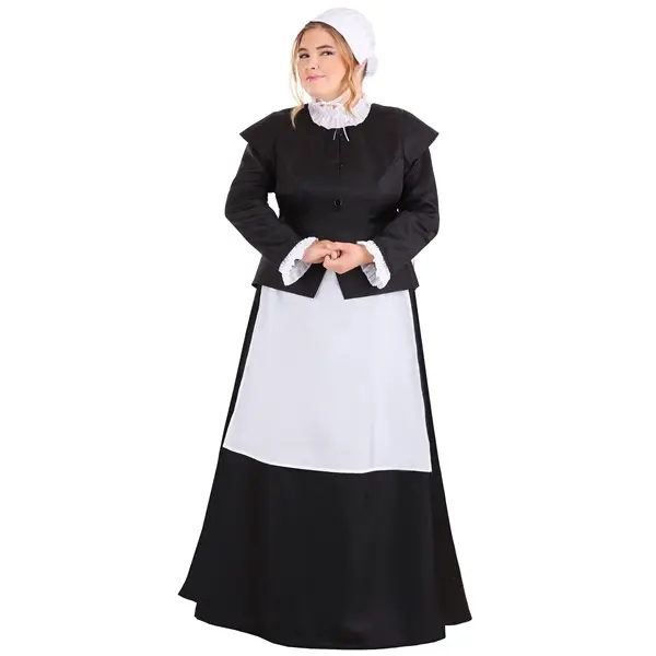 Plus Size Thankful Pilgrim Costume for Women