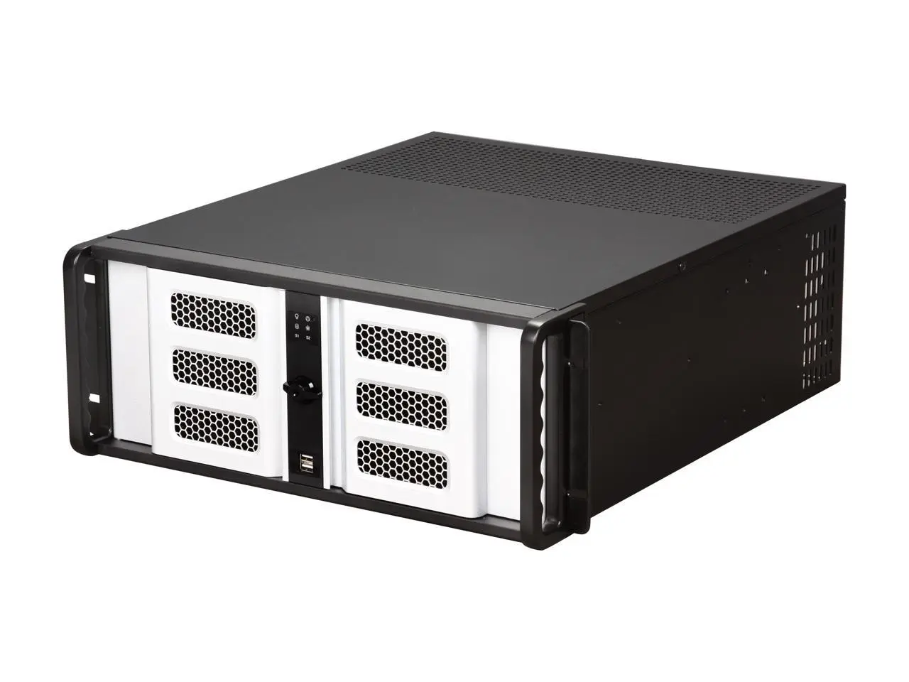 iStarUSA D400-6SE-B6SA-SL 4U Rackmount Compact Stylish Server Chassis 2 External 5.25" Drive Bays