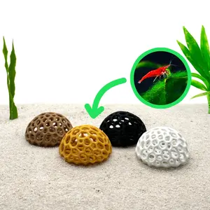 Shrimp Aquarium Dome Hide – Natural Breeding Shelter with Moss-Friendly Design