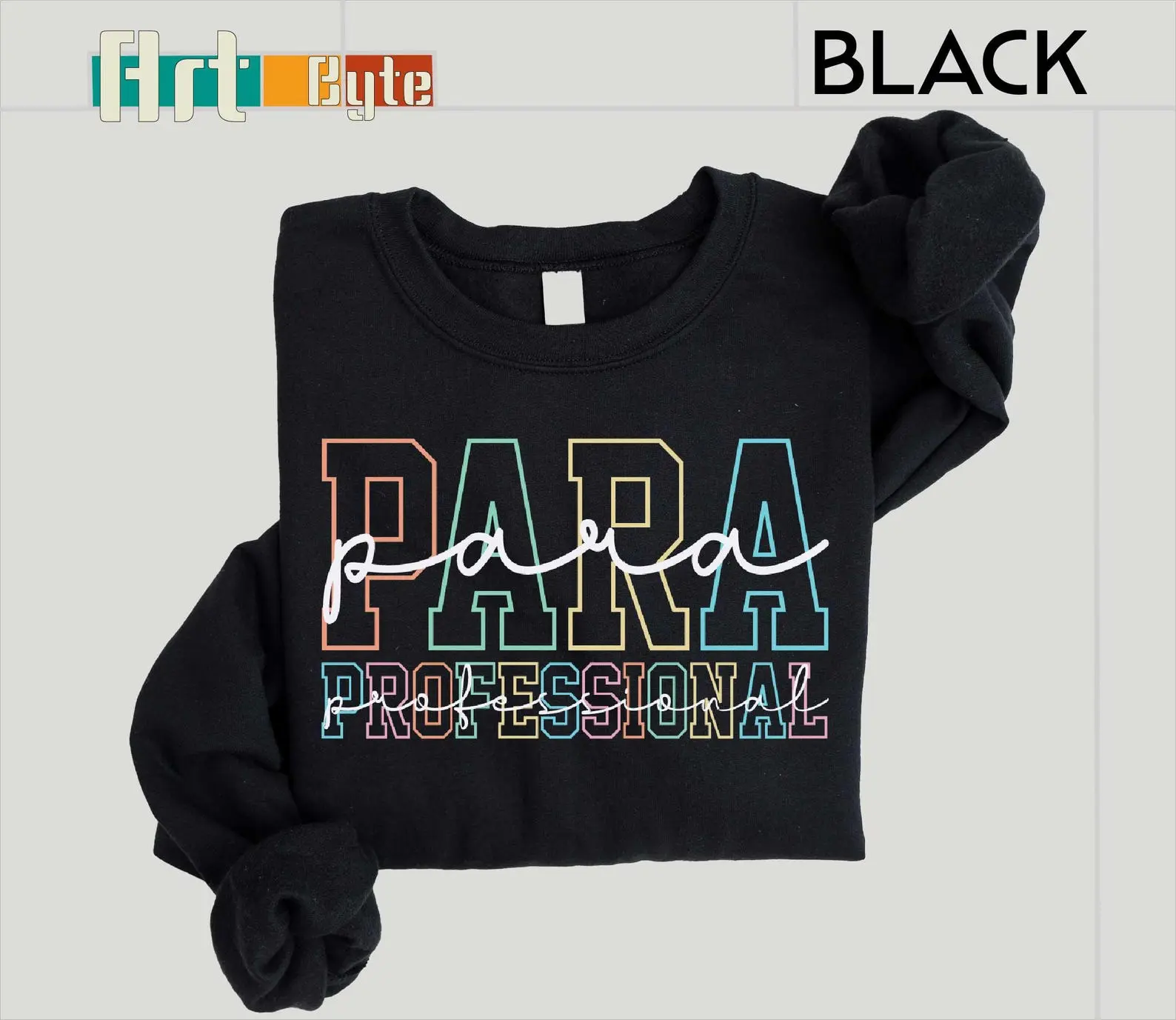 Women's Paraprofessional Casual Round Neck Top - Para Squad Shirt, Teacher Aide Fabric-Fit Back to School Gift for Her