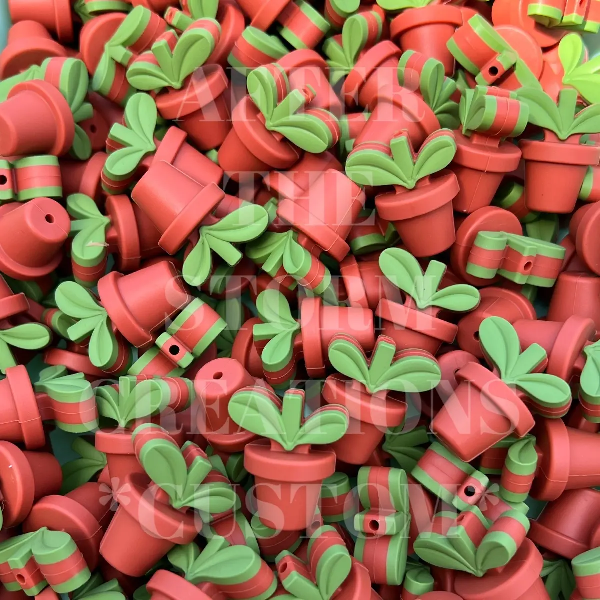 Bloom, silicone focal bead