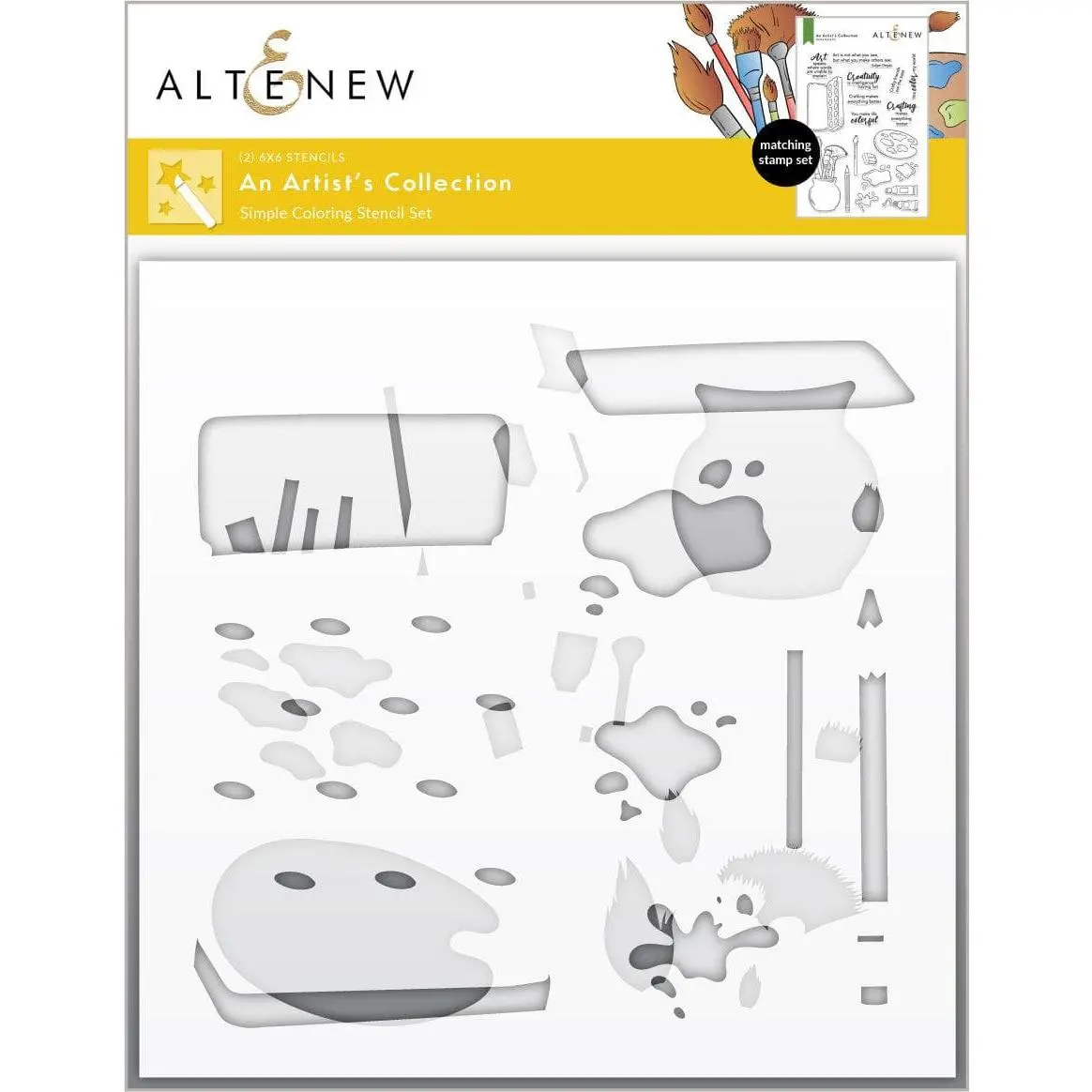 An Artist's Collection Coloring Stencil Set (2 in 1)