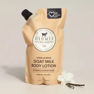 Vanilla Bean Goat Milk Body Lotion Refill Pouch Vanilla Bean Goat Milk Body Lotion Refill Pouch
