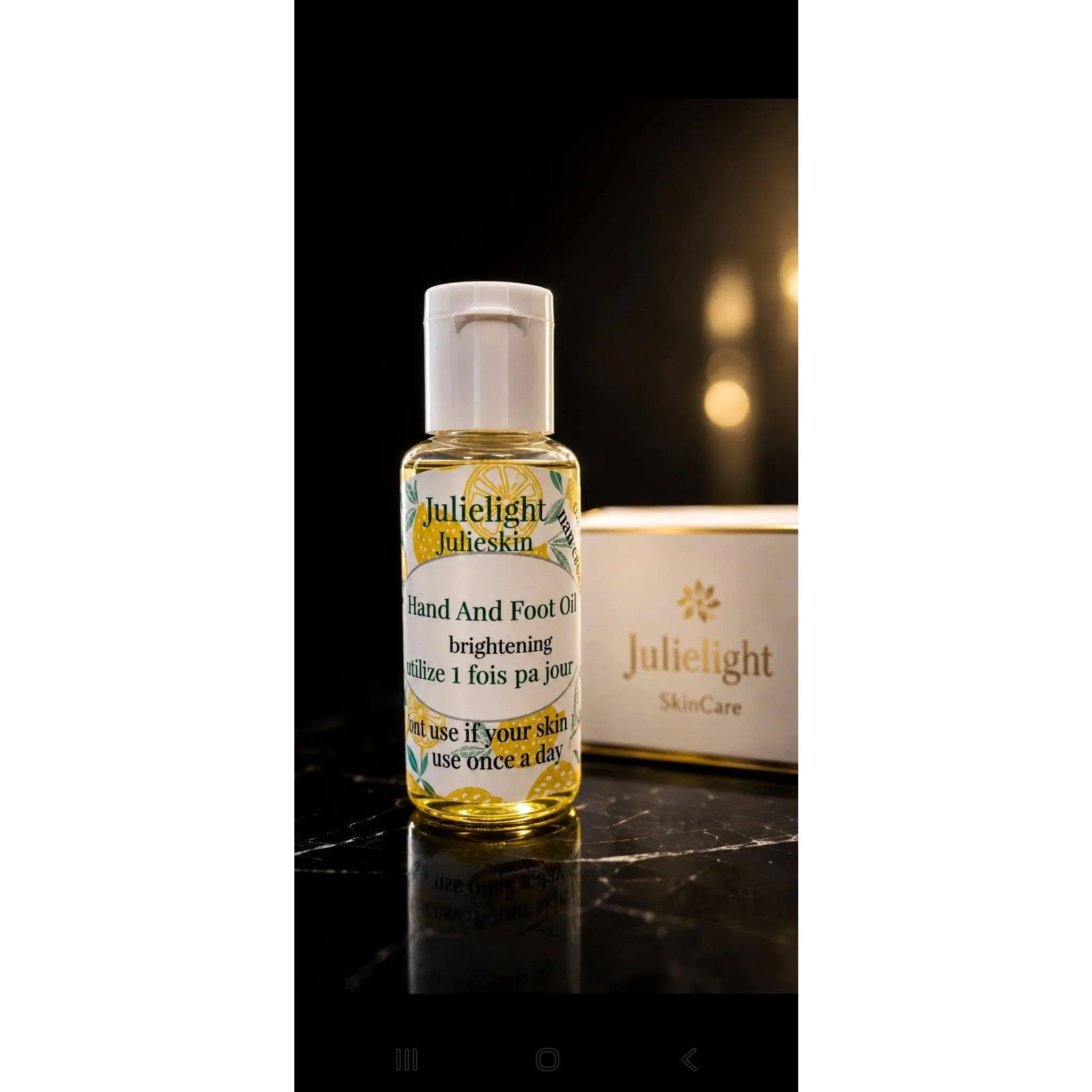 Julielight Hand and Foot Oil for Brightening Skin - Use Once a Day - Julieskin Skincare Product