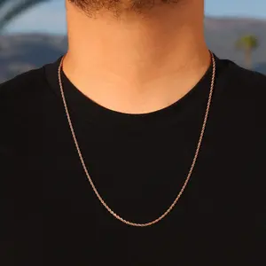 2mm Rope Chain - Rose Gold