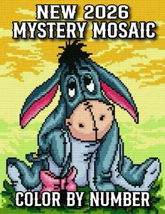 New 2026 Mystery Mosaic Color By Number: Large Print Mystery Mosaic Color by Number Coloring Book for Adults