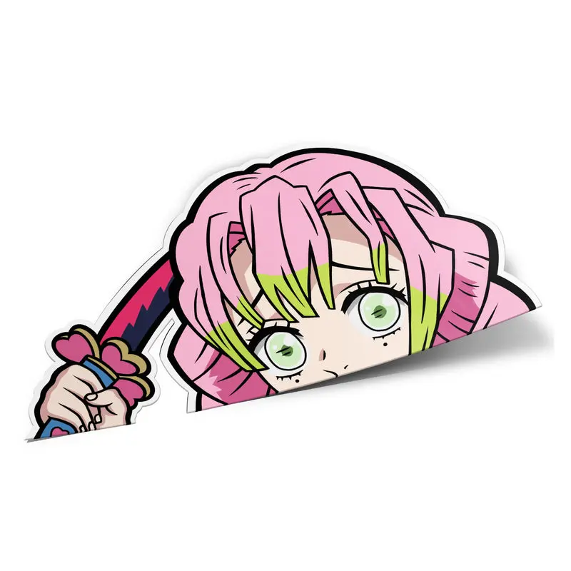 Mitsuri Kanroji Anime Sticker, Demon Slayer Vinyl Decal, Cute Kawaii Manga Waterproof Sticker for Laptop Water Bottle Car Phone Decor