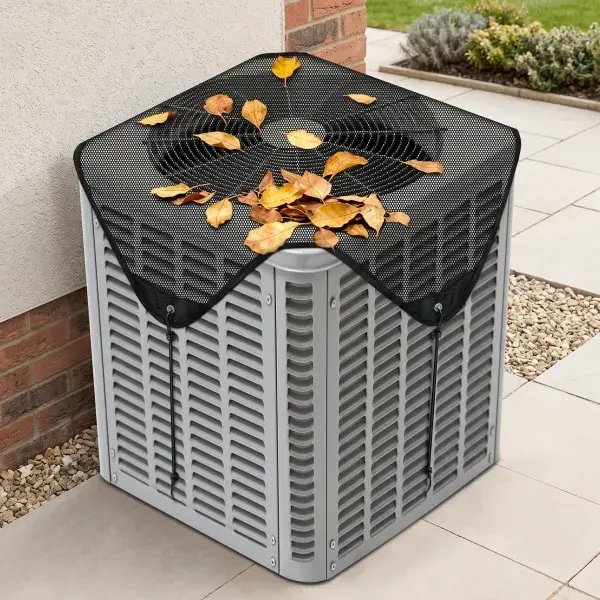 All Season 28 x 28 Inch Breathable Mesh AC Condenser Cover, Windproof Outdoor Central Air Conditioner Top Dust Protector, Efficient Dust Prevention for Outside Air Conditioner Equipment external all-season machine unit detachable design cold