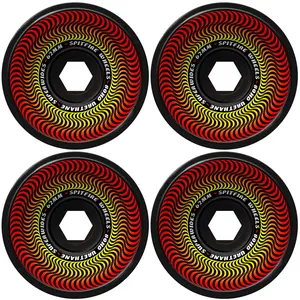 Spitfire Skateboard Wheels 62mm 80HD Superwides Black Soft Cruiser Formula