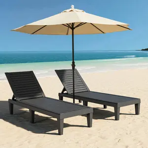 RIWENGO Patio Chaise Lounge  Set of 2 Outdoor Lounge  Adjustable Backrest Chaise Loungers for Outside Poolside Backyard Lawn Deck chair furniture Summervibes