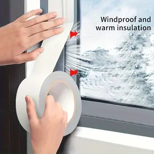 Window Windproof Insulation Film, Winter Leak-Proof Waterproof Sealing Strip, High Adhesive Strength, No Glue Required
